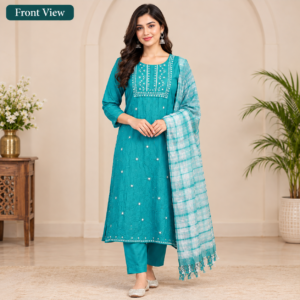 Women New Unique Embroidery Kurti Set